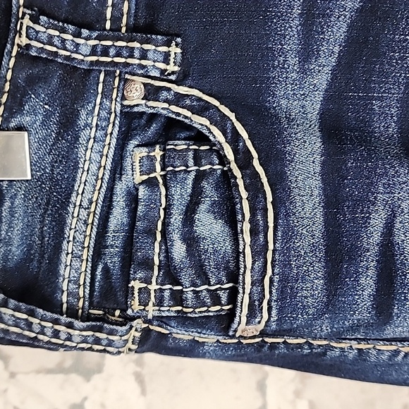 Silver Jeans Suki Mid Rise Straight Leg Dark Blue Wash 29W - Picture 5 of 16